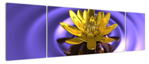 Obraz květu ve vodě (170x50cm)