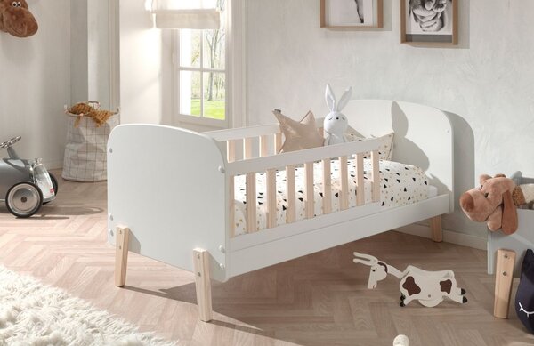 Bílá borovicová dětská postýlka Vipack Toddler 140 x 70 cm