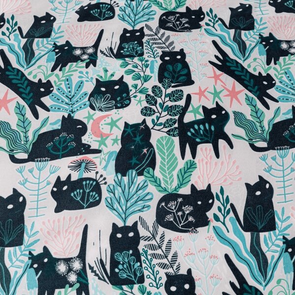Povlečení z mikrovlákna CREEPY CATS barevné Rozměr povlečení: 70 x 90 cm | 140 x 200 cm