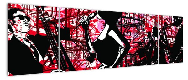 Pop-art obraz ženy (170x50cm)