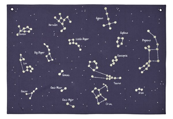 FERM LIVING Látková mapa Constellation, Dark Blue