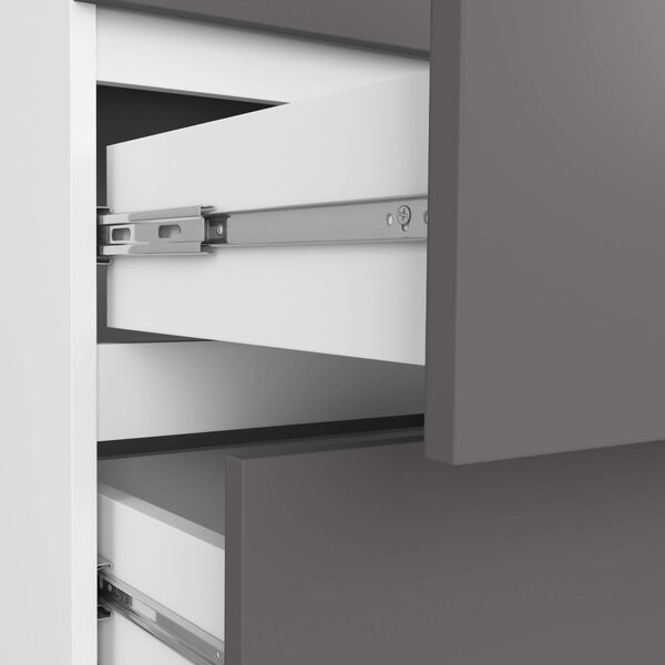 Ak furniture Komoda Kuba 60 cm - 6 šuplíků I bílá/grafitová