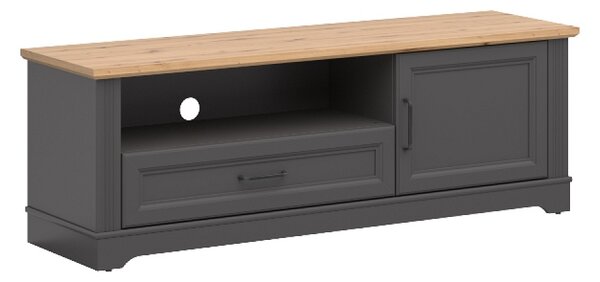TOLMIN televizní stolek RTV1D1S, grafit/dub artisan