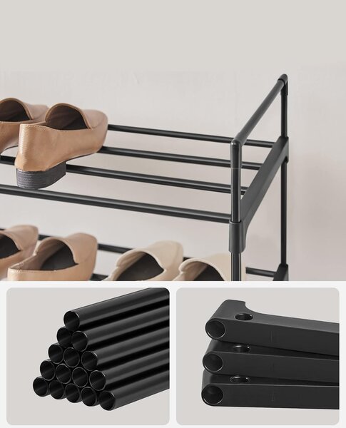 SONGMICS Botník Pajos 92 cm černý