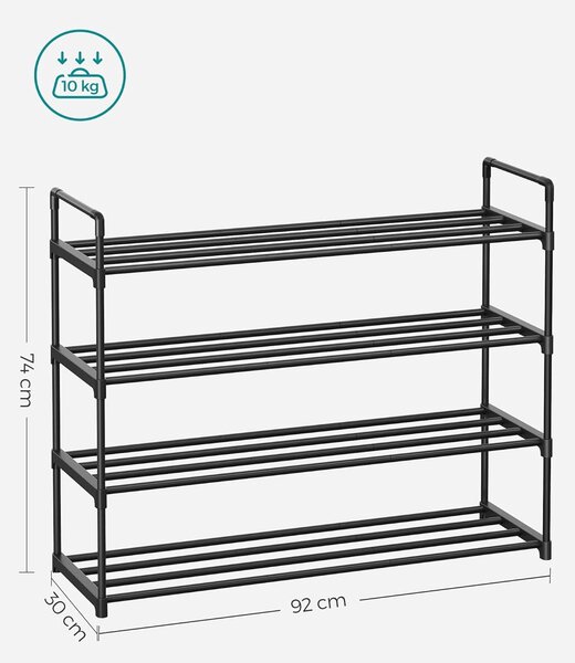 SONGMICS Botník Pajos 92 cm černý