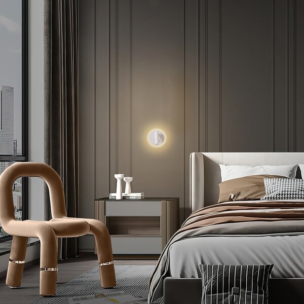 Immax GOAL 2 Vypínače designové nástěnné LED svítidlo 6W, BÍLÉ