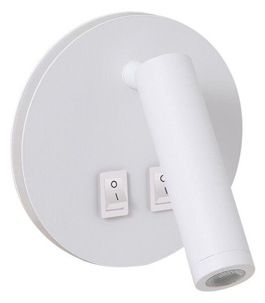 Immax GOAL 2 Vypínače designové nástěnné LED svítidlo 6W, BÍLÉ