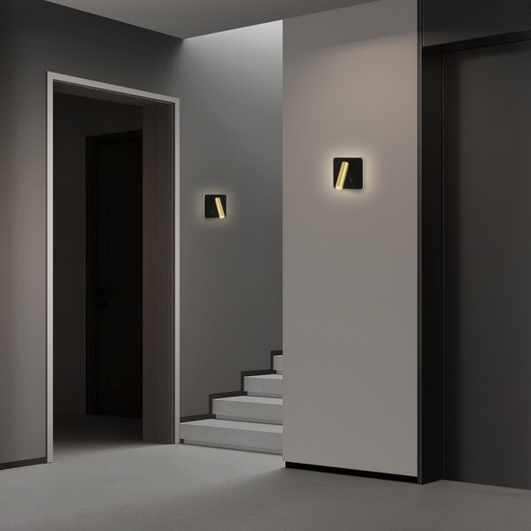 Immax GOAL 2 Vypínače designové nástěnné LED svítidlo 7W, ČERNÁ+ZLATÁ