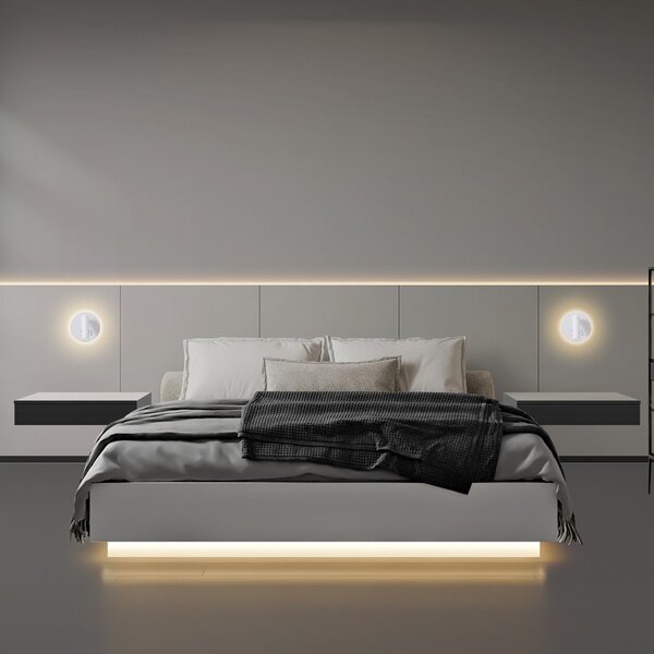 Immax GOAL 2 Vypínače designové nástěnné LED svítidlo 6W, BÍLÉ