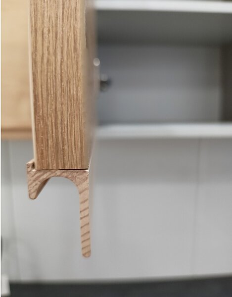Kuchyň SOLE 240 cm, bez pracovní desky, bílá alpská/dub arlington