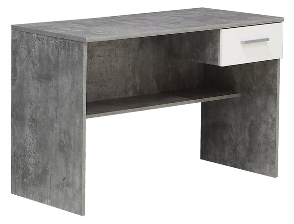 Psací stůl HAMZA, beton/bílá, 5 let záruka
