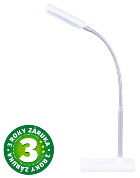 LED stolní lampa GSC Susua 6,6W, 400lm, studené světlo, bílá, 3 roky záruka
