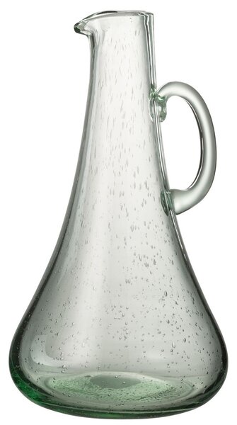 Zelený skleněný džbán s bublinkami Yones L - 19*19*34cm - J-Line by Jolipa