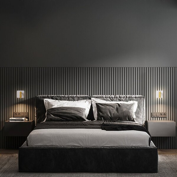 Immax GOAL 2 Vypínače, designové nástěnné LED svítidlo 7W, BÍLÉ+ZLATÉ
