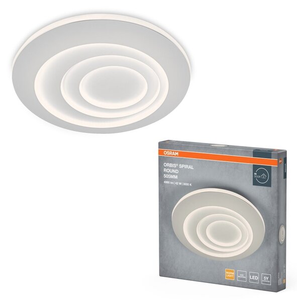 Spirálové LED stropní svítidlo 42 W ORBIS 505mm, teplá bílá OSRAM