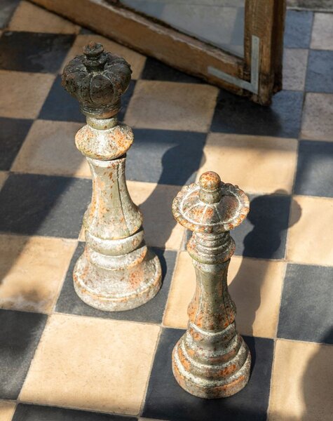 2ks zelená antik dekorace šachové figurky Antiqou - 15*15*51cm - J-Line by Jolipa