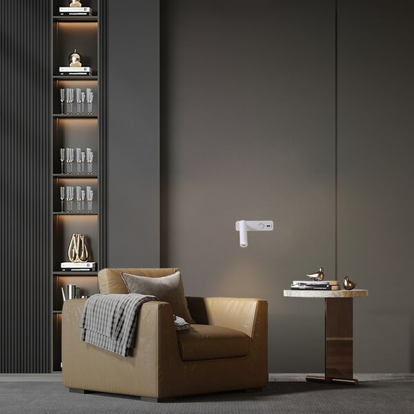 Immax GOAL USB +VYPÍNAČ designové nástěnné LED svítidlo 3W,WHITE
