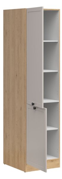 JUNONA potravinová skříňka 50 cm, levá, dub bernstein/kašmír