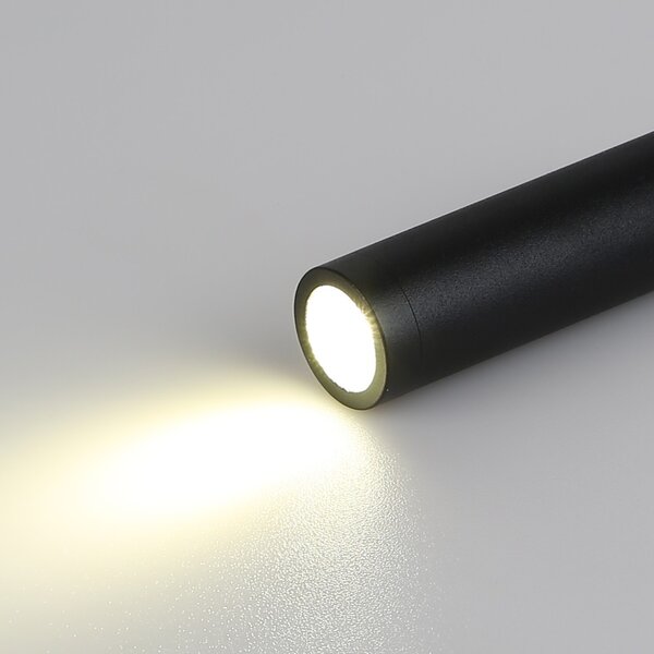 Immax GOAL USB+VYPÍNAČ designové nástěnné LED svítidlo 3W, BLACK