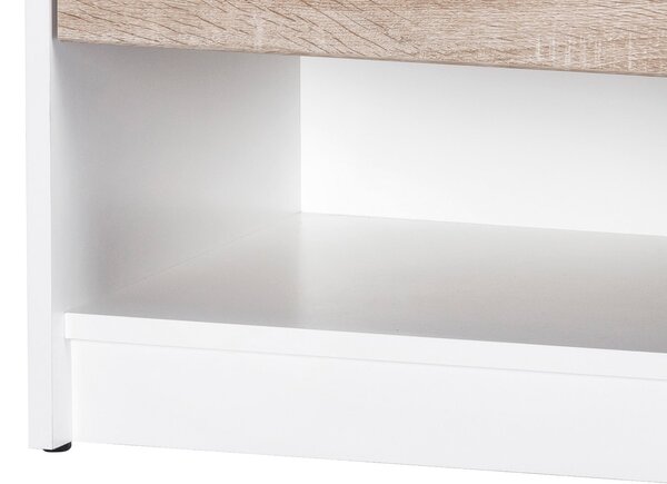 Szynaka Noční stolek Wenecja 05 42 cm bílý/dub Sonoma