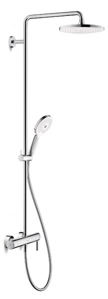 Duravit C.1 sprchová sada na stěnu s dešťovou sprchou chrom C14280007010