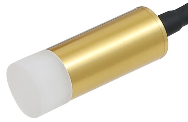 Immax GOAL designové nástěnné LED svítidlo s vypínačem, 3W, BLACK+GOLD+ACRYL