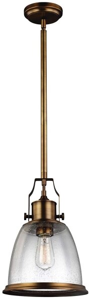 Feiss FE-HOBSON-P-M-AB - Lustr na tyči HOBSON 1xE27/60W/230V bronzová