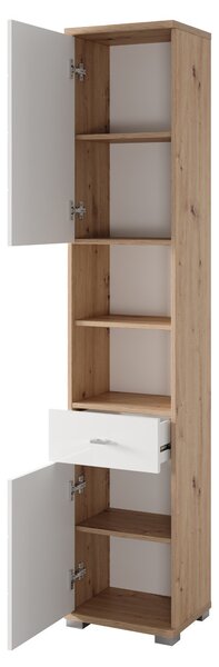 Szynaka Vysoká koupelnová skříňka Sting 70 38 cm dub Artisan/bílá
