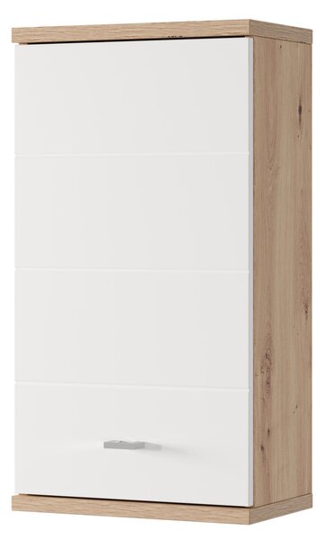 Szynaka Závěsná horní koupelnová skříňka Sting 71 38 cm dub Artisan/bílá