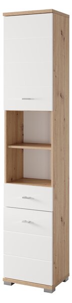 Szynaka Vysoká koupelnová skříňka Sting 70 38 cm dub Artisan/bílá