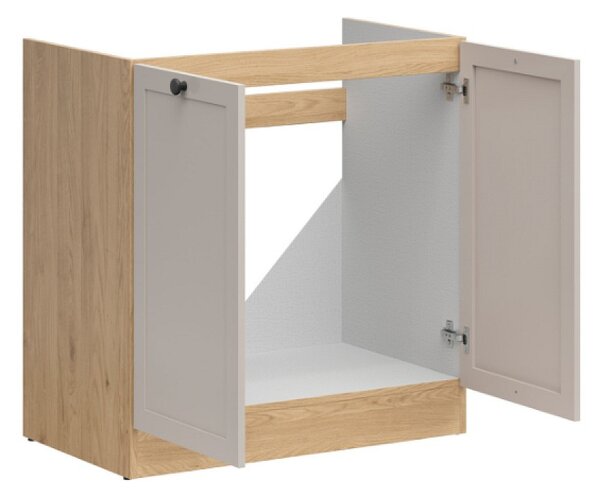 JUNONA RAMKA dřezová skříňka 80 cm, dub bernstein/kašmír