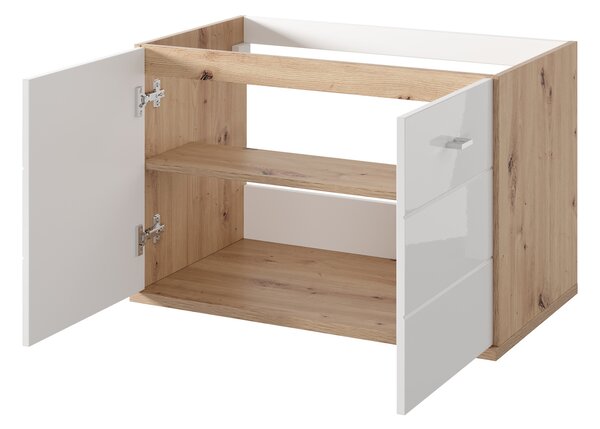 Szynaka Závěsná skříňka pod umyvadlo Sting 38 80 cm dub Artisan/bílá