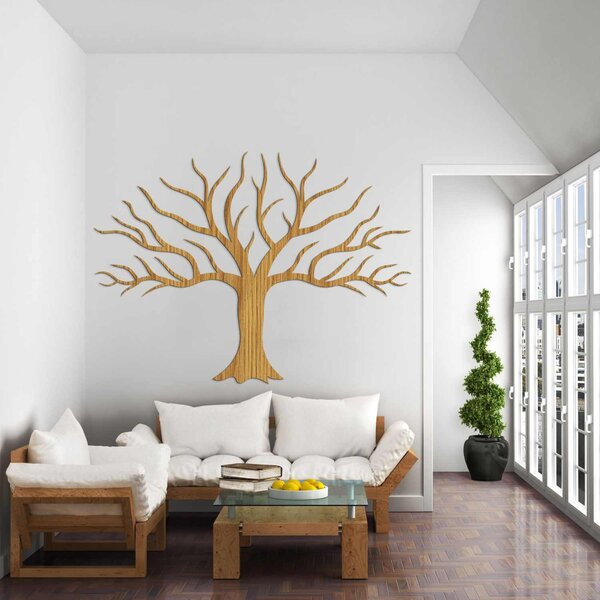 Dřevěný obraz na zeď se strom větve | KIRK: HDF - Dub Sonoma 40 x 30 cm 3766-99139 HDF0174