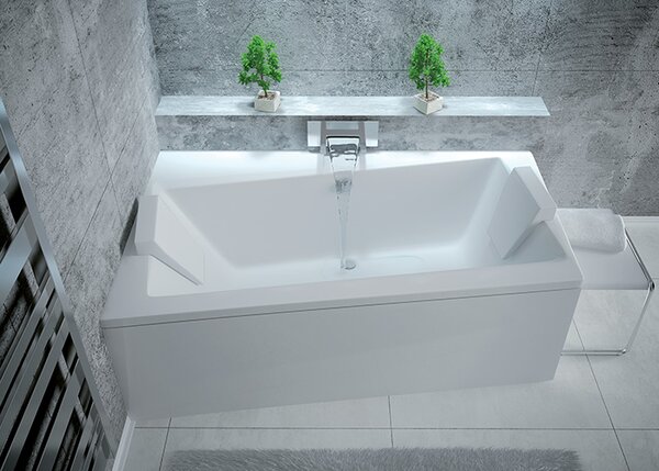 Besco Akrylátová asymetrická vana Infinity 150x90 (160x100, 170x110) Barva: Bílá, Rozměry (cm): 150x90, Orientace: Levá