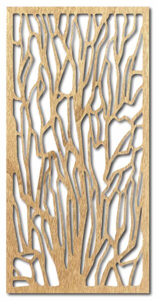 Elegantní dřevěná nástěnná dekorace s motivem lesa | VFOOF: Přírodní překližka - Topol přírodní 40 x 20 cm 3867-42115 PR0262 HEU+