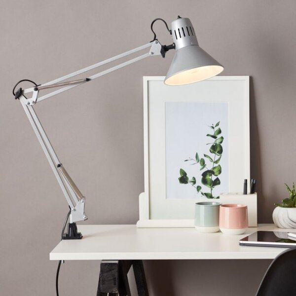 Brilliant 10802/11 Stolní pracovní lampa HOBBY stříbrná