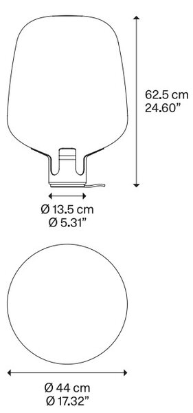 Lodes 19184 6800 Flar large, lampa z medového skla a champagne základny se stmívačem, 1x25W E27, výška 62,5cm