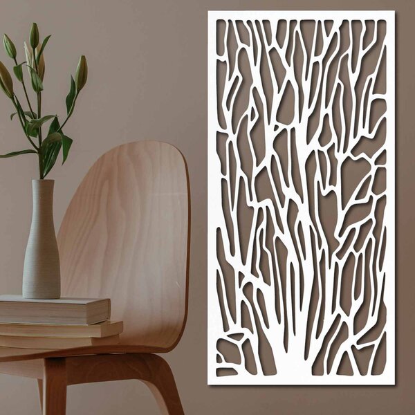 Elegantní dřevěná nástěnná dekorace s motivem lesa | VFOOF: Přírodní překližka - Topol přírodní 40 x 20 cm 3867-42115 PR0262 HEU+