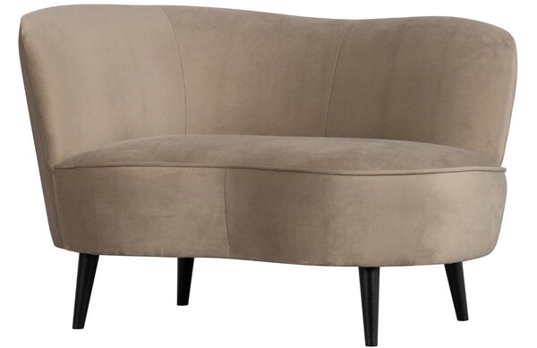 -25 % Dny MOMENTI– WOOOD Béžové sametové lounge křeslo Norma 112 cm, levé