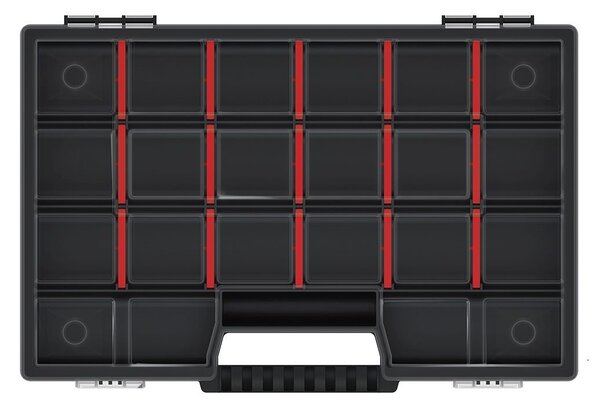 Kistenberg Plastový organizér 22 přihrádek NOR 290x195x35 červený