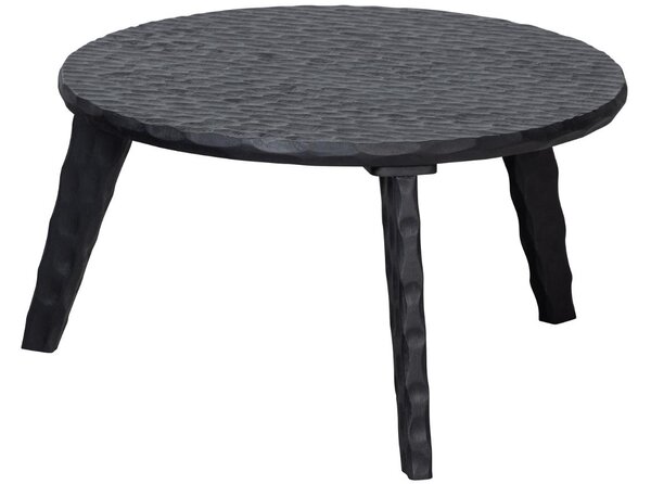 Hoorns Černý mangový odkládací stolek Moods 64 cm