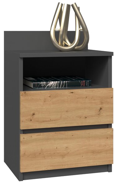 TP Living Noční stolek MALWA M1 dub artisan / antracit