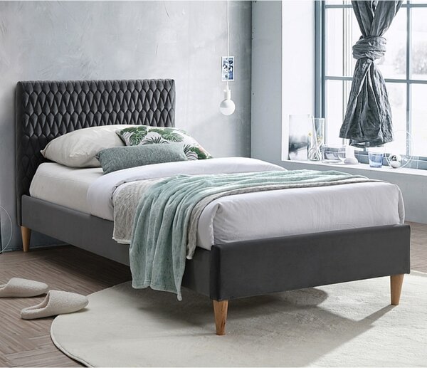Postel Azurro Velvet, 90 cm, šedá