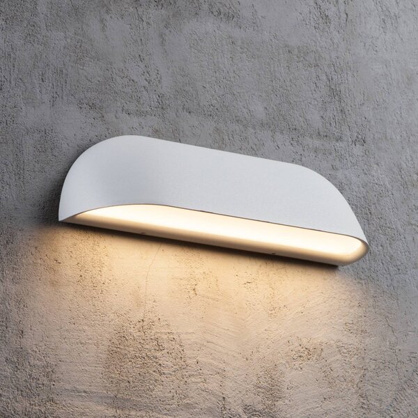 Nordlux LED venkovní nástěnné světlo Front 26, bílé, Bílá / opál, kov, Moderní