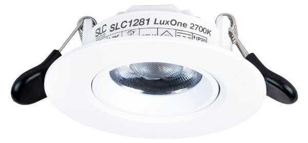 SLC vestavné LED svítidlo LuxOne 6 W 220-240 V 2700 K IP44 stmívatelné 36° Ra90 bílé