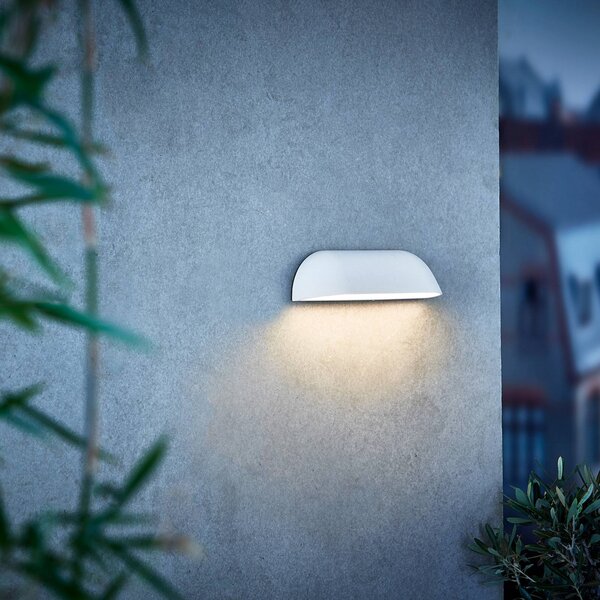 Nordlux LED venkovní nástěnné světlo Front 26, bílé, Bílá / opál, kov, Moderní