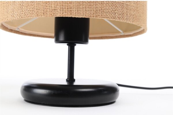 BPS koncept Stolní lampa BOHO přírodní juta, 1xE27, v. 32 cm Barva: Černá