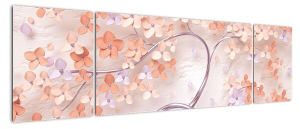 Moderní obraz - kvetoucí strom (170x50cm)