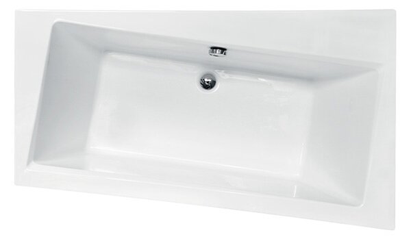 Besco Akrylátová asymetrická vana Infinity 150x90 (160x100, 170x110) Barva: Bílá, Rozměry (cm): 150x90, Orientace: Levá