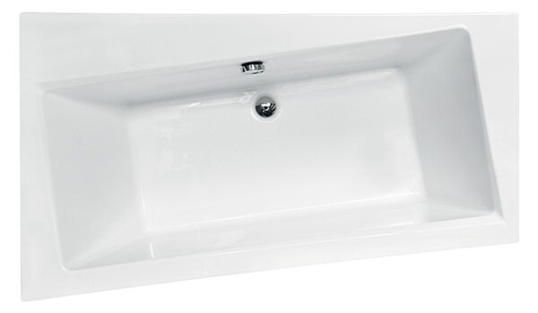 Besco Akrylátová asymetrická vana Infinity 150x90 (160x100, 170x110) Barva: Bílá, Rozměry (cm): 150x90, Orientace: Levá